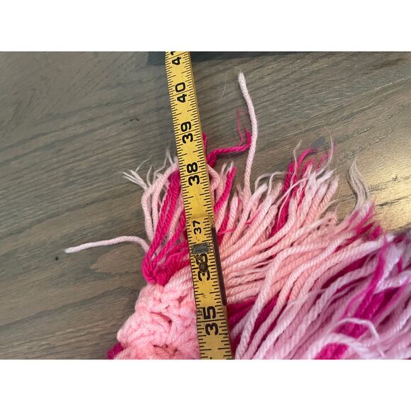 Vintage Pink Crocheted Poncho Sweater, One Size, Granny Style, ~ 220713-MEL 4 - Picture 7 of 7